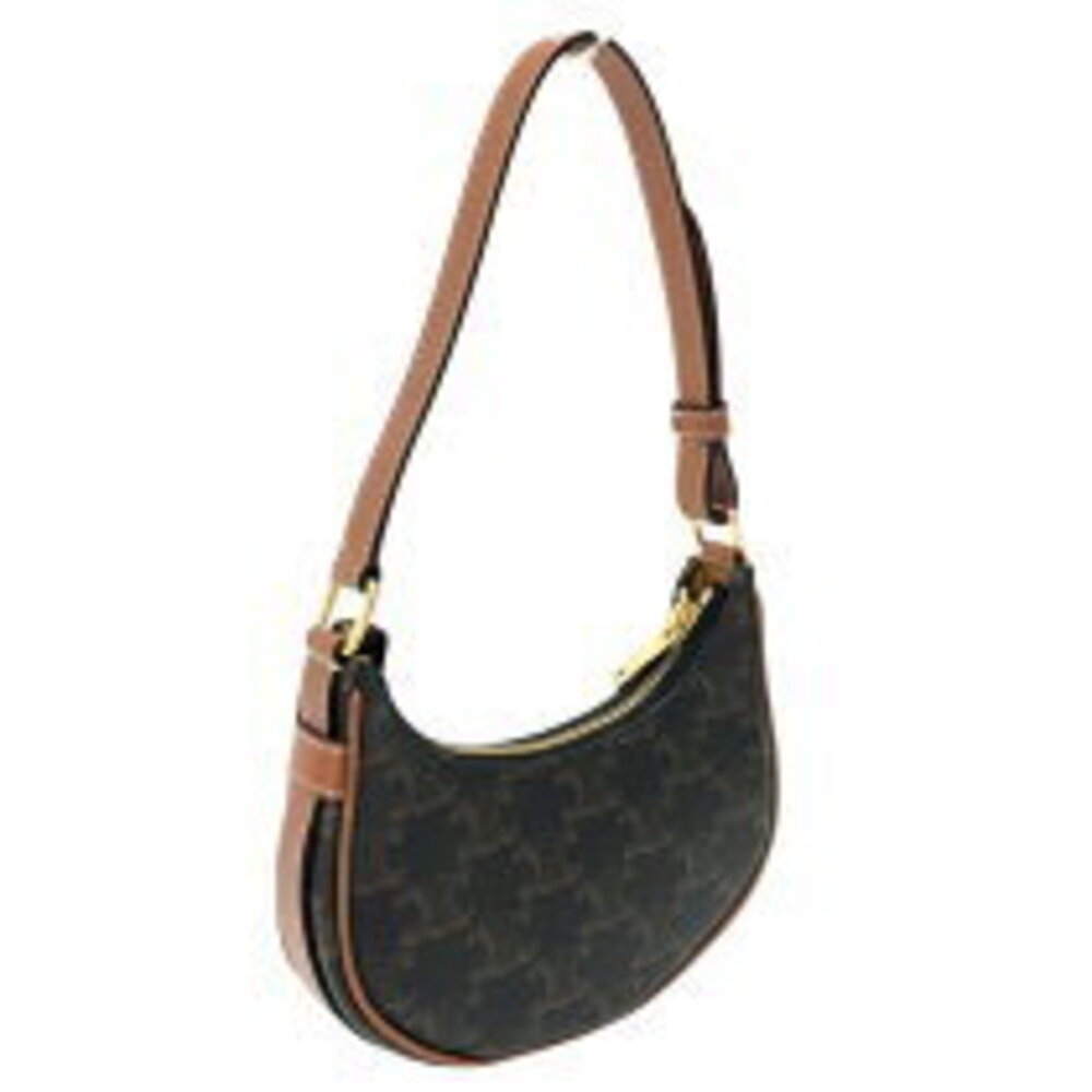 Celine Ava Tan Canvas Calf Leather Handbag - Picture 2 of 11